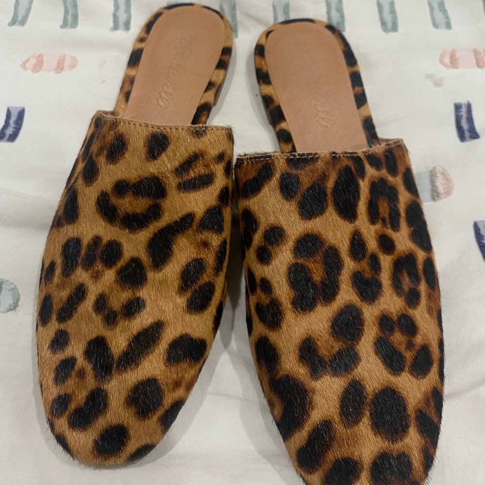 Madewell leopard print mule flat